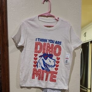 Jumping Beans White Dino-Mite Kids Tee